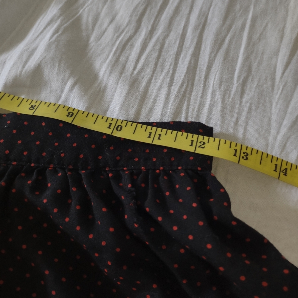 Southern Lady Vintage Skirt Black Red‎ Polka Dot Knee Length A Line Size Sm/Med - Picture 3 of 7